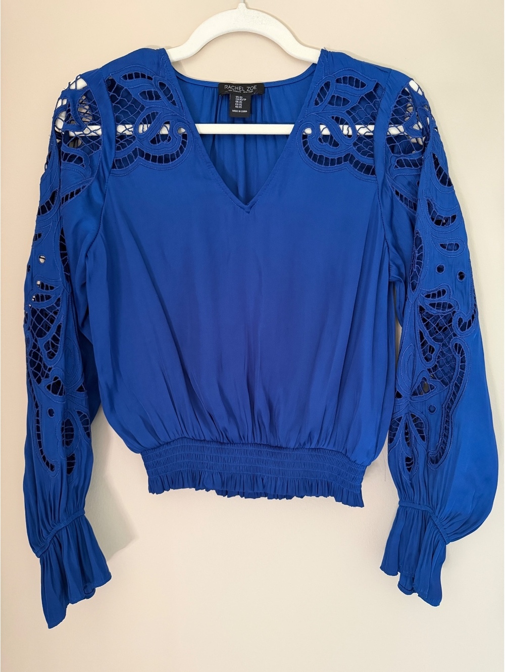 XS Rachel Zoe cobalt blue blouse